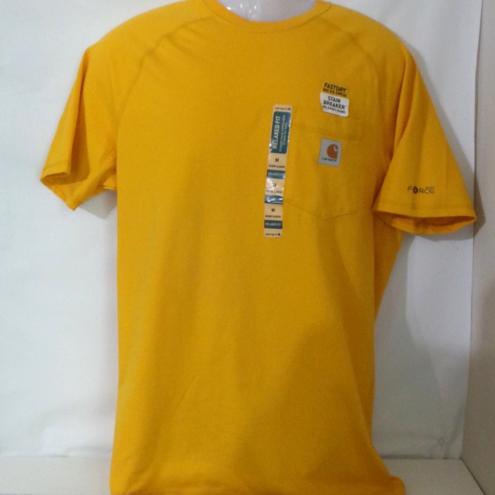 Carhartt FORCE Cotton Delmont T-Shirt shirt yellow